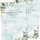 3 x 20 Graduation Party Invitations with Envelopes, Floral Greenery Grad Party Announcement Invite Cards, Grad Celebration Party Favor Supplies -a05