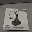 Angteela Wireless Bluetooth 5.3 Headset with Noise Cancelling Mic, Dedicated Mute Button, Multipoint Pairing & Charging Base