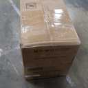 Rattan Counter Height Bar Stools Set of 4, Upholstered Farmhouse Barstools with Natural Rattan Back, Wooden Legs for Kitchen Island, Natural/Linen,2 Box