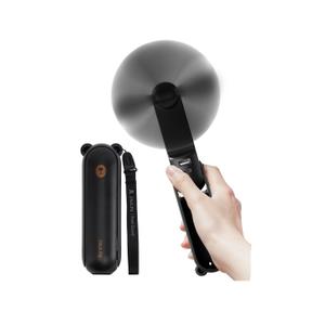 JISULIFE Handheld Fan with 4500 mAh Powerbank Max 37 Hours Runtime, Pocket Portable Battery Operated or USB Powered Folding Personal Fan, 3 Speeds, Gifts for Women Men Kids Gift for Festival-Black