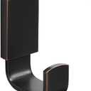 BESy Brass Clothes Hook Single Towel Hook for Bathroom Kitchen Garage Square Style Robe Hooks Coat and Hat Hook, Wall Mounted with Screws, Oil Rubbed Bronze (1 Pack)