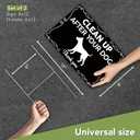 4 x 2 PC Clean Up After Your Dog Signs - 8x12 Double Sided Coroplast Please Pick Up After Your Dog Sign