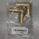 Brass 3/4" Hose Barb Elbow 90 Degree L Right Angle Barbed Fitting Water Fuel Air (Pack of 2)