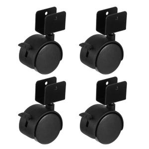 PATIKIL 2" Swivel Caster Wheels with 0.78" U Bracket, 4 Pack Mute Moving Swivel Wheel Replacement with Brake Total Load 88lbs for Cabinet Furniture Table