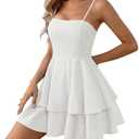 BNGD Women's Backless Bow Tie Spaghetti Strap Mini Dress Sexy Club Party Dresses XL