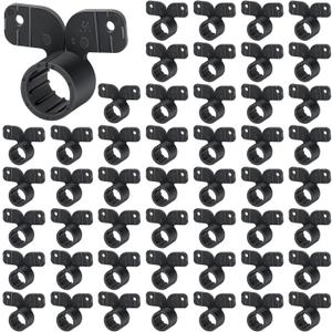 Briwooody 50 Pack 1/2 Inch Pex Suspension Pipe Clamps Tubing Supports for Pex, Copper, Cpvc Pipe, Butterfly Style(Black)