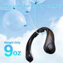 Portable Neck Fan Rechargeable, 5 Speeds, Lightweight, Long Lasting, Battery Operated All-Around Cooling Quiet Personal Fans for Travel Camping Cooling Essentials, Birthday Gifts for Women Men Mom Dad