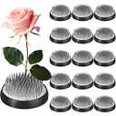 Sliner 5 Pieces Floral Frogs Round Flower Holder Japanese Ikebana Vase Kenzan Flower Arranger Floral Fixed Tools Pin for Arrangement Home DIY Craft(Silver,1.57 Inch)