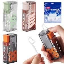 Orange Juice Box Floss Dispenser, Pack Of 4