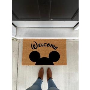 Fun Entrance Mat Mouse World - Welcome Doormat - Porch Decor - Home Decor Indoor Outdoor Porch Home Decor 24x16in