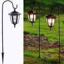 MAGGIFT 34 Inch Hanging Solar Lights, Decorative Garden Lanterns with 2 Shepherd Hooks, Solar Powered Coach Lights, Warm White LED Outdoor Lighting for Landscape, Yard, Pathway and Patio, 2 Pack