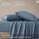 Bedsure King Size Sheets Set, Cooling Sheets for Hot Sleepers, Rayon Derived from Bamboo, PureWoven, Breathable & Soft, Deep Pocket Up to 16 Inches, Hotel Luxury Silky Bedding, Dusty Blue