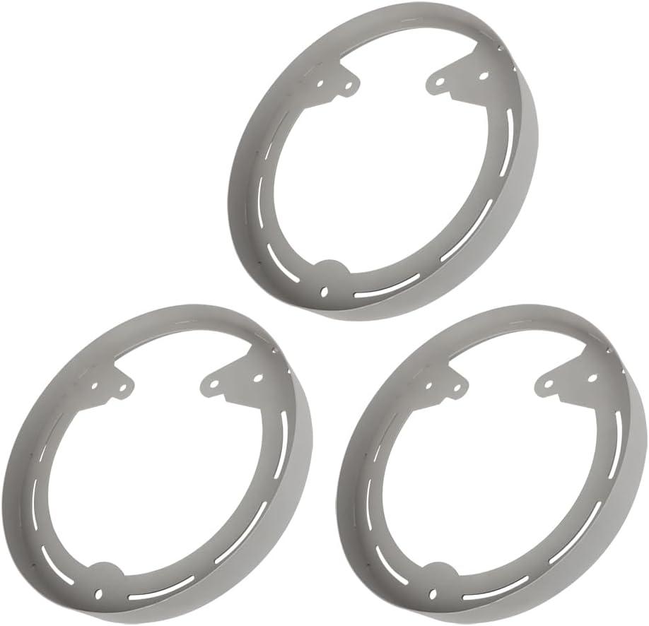 motoparty for Polaris Slingshot Wheel Rings DYI Kit for LED's RAW Aluminum Powdercoated (Gray, 3 PCS)
