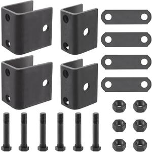 Lonffery Trailer Leaf Spring Hanger Kit for 1-3/4" Double Eye Springs, Single Axle 20007000 lbs, Trailer Suspension & Shackle Hardware Kit