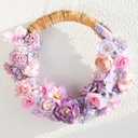 Floroom Mini Artificial Flower Heads Lavender & Purple Fake Peony Daisy Rose Multicolor Small Faux Silk Flower Heads for Cake Craft Garland Wedding Party Graduation Cap DIY Home Decoration, 0.8"-3.6"