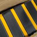 2 Packs 48" Car Driveway Rubber Curb Ramps, Heavy Duty Driveway Gutter Slope Ramp, Low Profile Design for Cars, Water Channel for Drainage, Curbside Bridge Ramp for Loading Dock Garage Sidewalk