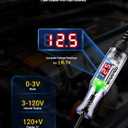 Automotive Test Light with 3-120V LED Digital Voltage Display, Auto Circuit Tester with Voltmeter & Dual Color Polarity Indicate, Electric Test Pen w/Stainless Probe for Car/Truck/SUV Checker