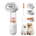 4-in-1 Vacuum Dog Brush for Shedding,Self-Cleaning Slicker Brush & Undercoat Rake, Professional Deshedding Grooming Tool for Dogs, Anti-Static, Massage & Fur Removal