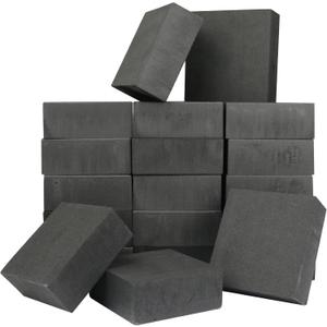 Impresa Rubber Pot Risers - Non-Marking Pot Feet & Slip-Resistant Base - Heavy-Duty Support & Plant Lift - 6000 lb Capacity & Outdoor Riser - 20 Pack, 2 x 2 x 3/4 in, Black