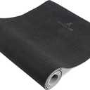 ProsourceFit Natura TPE Yoga Mat 1/ 4" (6mm) Thick, 72" Long, Reversible with High-Density Cushion & Non-slip Texture, Eco-conscious & Hygienic, Black/ Grey