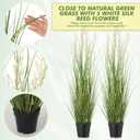 Jexine 4 Pcs 4 ft Tall Artificial Grass Plant Potted Artificial Greenery Floor Plants Faux Pampas Grass Tall in Pot for Housewarming Gift House Garden Bathroom Lobby Outdoor Decoration
