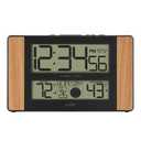 La Crosse Technology Atomic Digital Clock with Outdoor Temperature, Wood Oak, 0