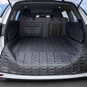 Reliadura SUV Cargo Liner for Dogs, Waterproof Pet Cargo Cover with Bumper Flap Protector, Scrachproof Non-Slip Dog Seat Mat for SUVs, Large Size Cargo Liner Universal Fit Black