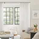 Pinch Pleated Linen Curtains 94 Inches Long for Living Room Bedroom Light Filtering Boho Window Drape 94 inch 2 Panels with Hooks Rings Cream Beige White Sliding Glass Door Semi Sheer Curtain