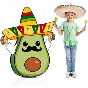 5 ft Avocado Taco Guy Cardboard Cutouts Stand Up Avocado Party Decorations Cinco de Mayo Mexican Fiesta Party Photo Booth Prop Backdrop for Cinco De Mayo Mexican Baby Shower Indoor Outdoor Decor