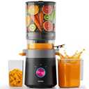 Aeitto Juicer Machines for Vegetables & Fruits, Cold Press Juicer Large Capacity, Self Feeding System, Easy to Clean, Purple