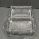 Bakers Pantry cake roll container Clear Hinged Lid disposable 9" x 5 great for Loaf Deep Cookies plastic containers disposable donut cookie sandwich clamshell containers for food (Pack of 50)