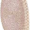 PH PandaHall 12m/13 Yards Polyester Braided Lace Trim, 15mm/0.6 inch Woven Braid Trim Sewing Centipede Lace Ribbon Decorative Gimp Trim for Curtain Upholstery Home Decoration Handicraft (Tan)