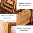 Adjustable Retro Desktop Bookshelf - Wooden Tabletop Organizer for Magazines, Files & Cookbooks - Easy No-Tools Assembly - Dark Brown Shelf for Home Office & Living Room
