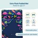 Wildkin Kids Microfiber Nap Mat Soft Sleep Mat with Pillow, Ideal for School & Travel - Dino Pals, One Size