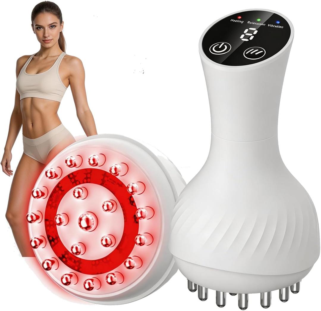 Lymphatic Drainage Massager & Anti Cellulite Massage Tool, Lymphatic Massager,Helps Reduce Stretch Marks & Cellulite，for Belly, Arms & Legs,Body Sculpting Machine with Heat & Vibration
