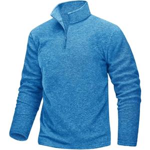 TACVASEN Mens Quarter Zip Sweatshirt Long Sleeve Pullover 1/4 Zip Up Golf Shirt for Men Winter Fleece Lined Thermal Sweater (XL)