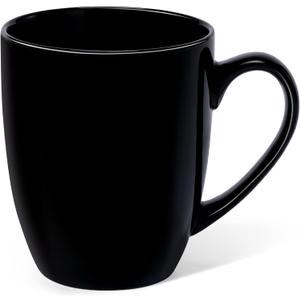 Urbanstrive 16 oz Large Coffee Mug with Handle Tea Cup Novelty Coffee Cup Idea Gift for Men Women Office Work, Black