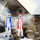 Tatuo 2 Pieces 45 Inch Christmas 3D Snowman Windsock Winter Windsock Outdoor Hanging Decoration Windsocks Flag Enduring Fade Resistant for Hanukkah Front Door Yard Lawn Garden Patio Pathway Party