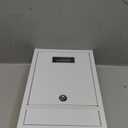 DEAYOU Mailbox with Key Lock, Steel Cover Metal Dropbox for Envelope, Letter, Home, Office Business, White