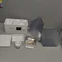 Rojeco 36Cups/8.5L Pet Automatic Cat Feeder and Gravity Water Dispenser,Stainless Steel Bowls 2-in-1 Set Large Capacity 5L Food Feeder and 3.5L Water Fountain for Cats,Pets,Small Dogs,Grey