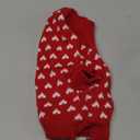 Dxhycc Dog Knitted Sweater Dog Heart Sweater Puppy Sweater Warm Soft Pet Holiday Clothes for Medium Cats and Dogs (Red, M)