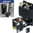 2 Pack S16100700 Two-Way Lockable Gate Latch(Small Size Version: 3"L x 5"H) with Black 4-Digit Combination Lock for Metal Gates with 1-1/4" to 1-1/2" Diameter Tubes