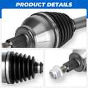 TadaMark 2PCs Front CV Axle Shaft Assembly Fit for Ford Escape 2.5L 2.5 2013-2016 L4 (Only fit for S and SE model) FWD, Left Driver and Right Passenger Side, for 66-2362, 60-2284