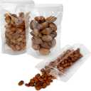 Blisstime 50 Pack Stand Up Pouch Bags, Resealable Clear Zip Lock Pouches With Tear Notch for Food Packing (5.5 X 7.9 Inches)