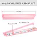 Mahjong Racks,4PCS Clear Acrylic Mahjong Racks with Pushers,American Mahjong Accessories Mahjong Gifts Pink