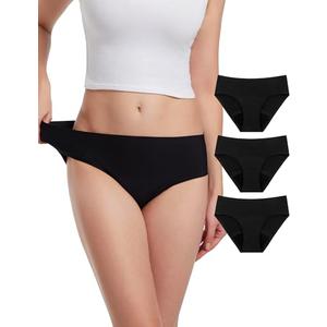 EcoPeriod Period Underwear for Women Heavy Flow, Leakproof Menstrual Underwear Seamless Period Panties, No Show Panty L