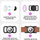 WhoseID Airtag Dog Collar, Waterproof Airtag Holder for Dog Collar & Cat Collar Slicone Full Body Covered Pet Air Tag Holder (Black, Regular)