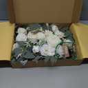 Faux Arch Flower Swag Set of 2 for Wedding Welcome Signs Floral Swag Wedding Reception Ceremony Signs Decor (White)