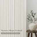 Natural Ivory Pinch Pleat Linen Curtains 102 Inches Long 4 Panels Set, 40"W x 102"L