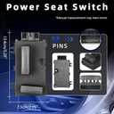 Power Seat Switch Adjust Switch 8 Way Driver Side Left 12450166 Compatible with Chevrolet Silverado Avalanche 1999-2007, GMC Sierra Yukon, Cadillac Escalade Replace OE 901-202 PSW15 SW7123